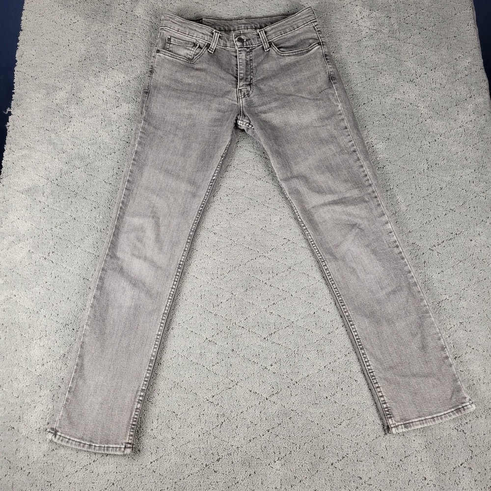 Levis 511 Jeans Mens 31x32 Gray‎ Slim Fit Straight Leg Stretch Denim Medium Wash